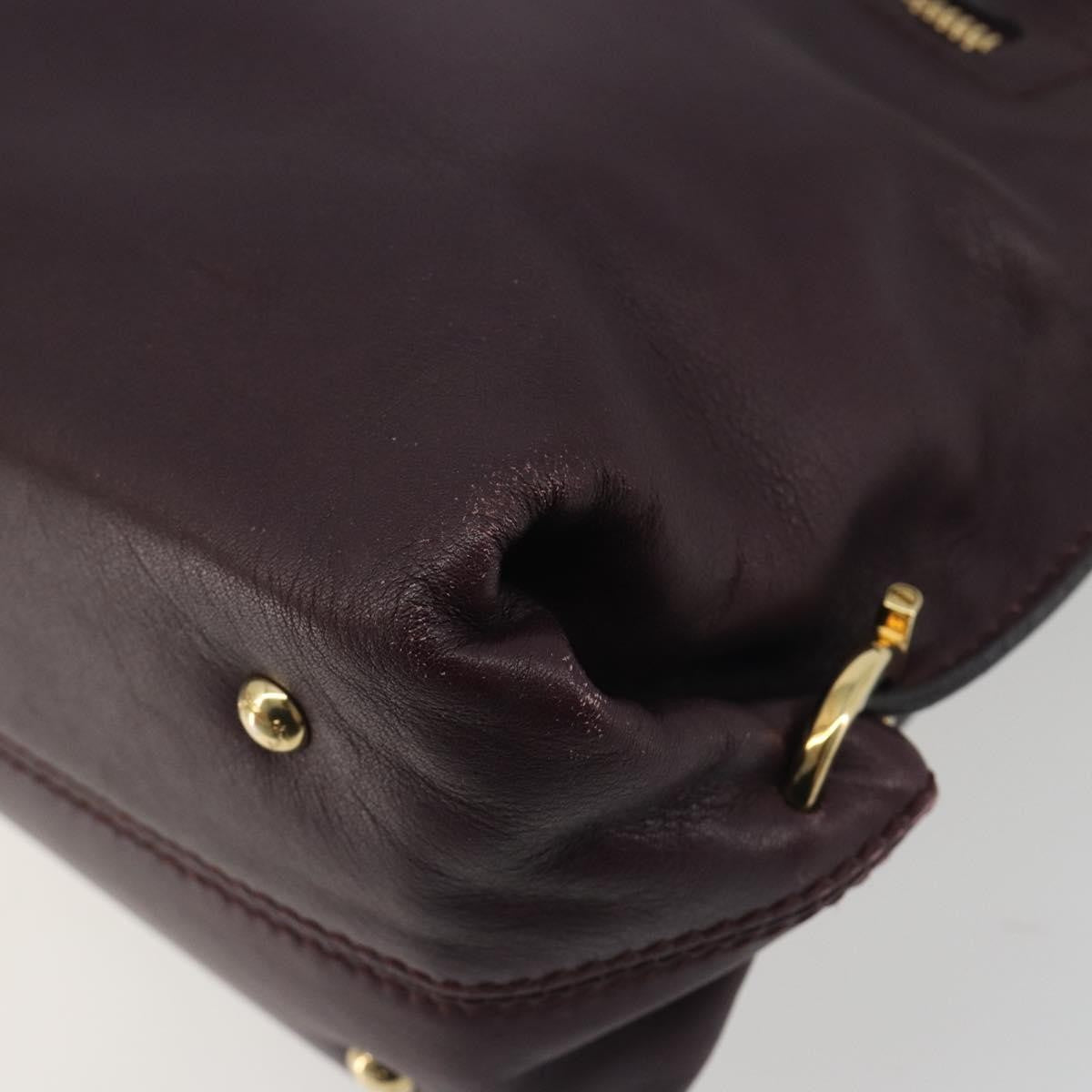 Salvatore Ferragamo Sofia Satchel Smooth Leather Purple Leather Handbag (Pre-Owned)