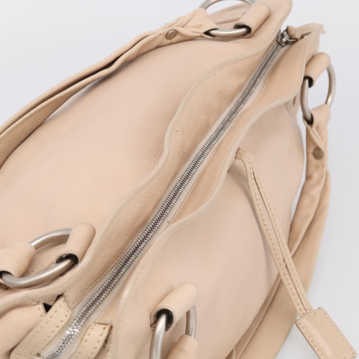 Celine Bittersweet Leather Beige Leather Handbag (Pre-Owned)
