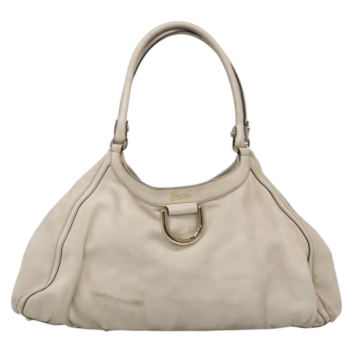 Gucci D-Ring Guccissima Leather Beige Leather Tote Bag Bag (Pre-Owned)