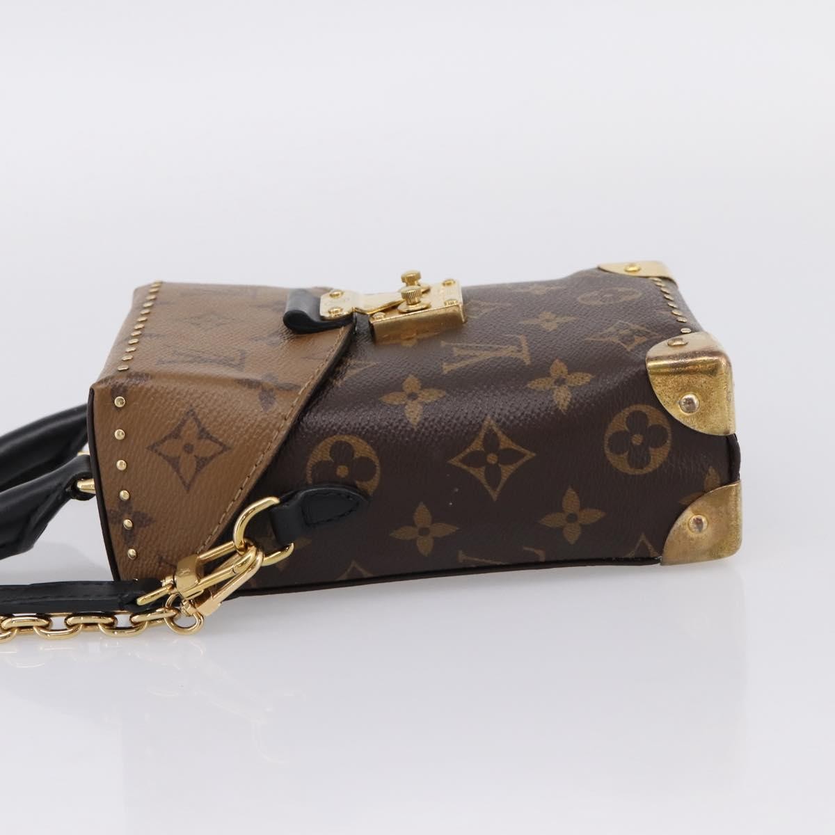 Louis Vuitton Camera Box Nm Studded Reverse Monogram Canvas Brown Canvas Handbag (Pre-Owned)