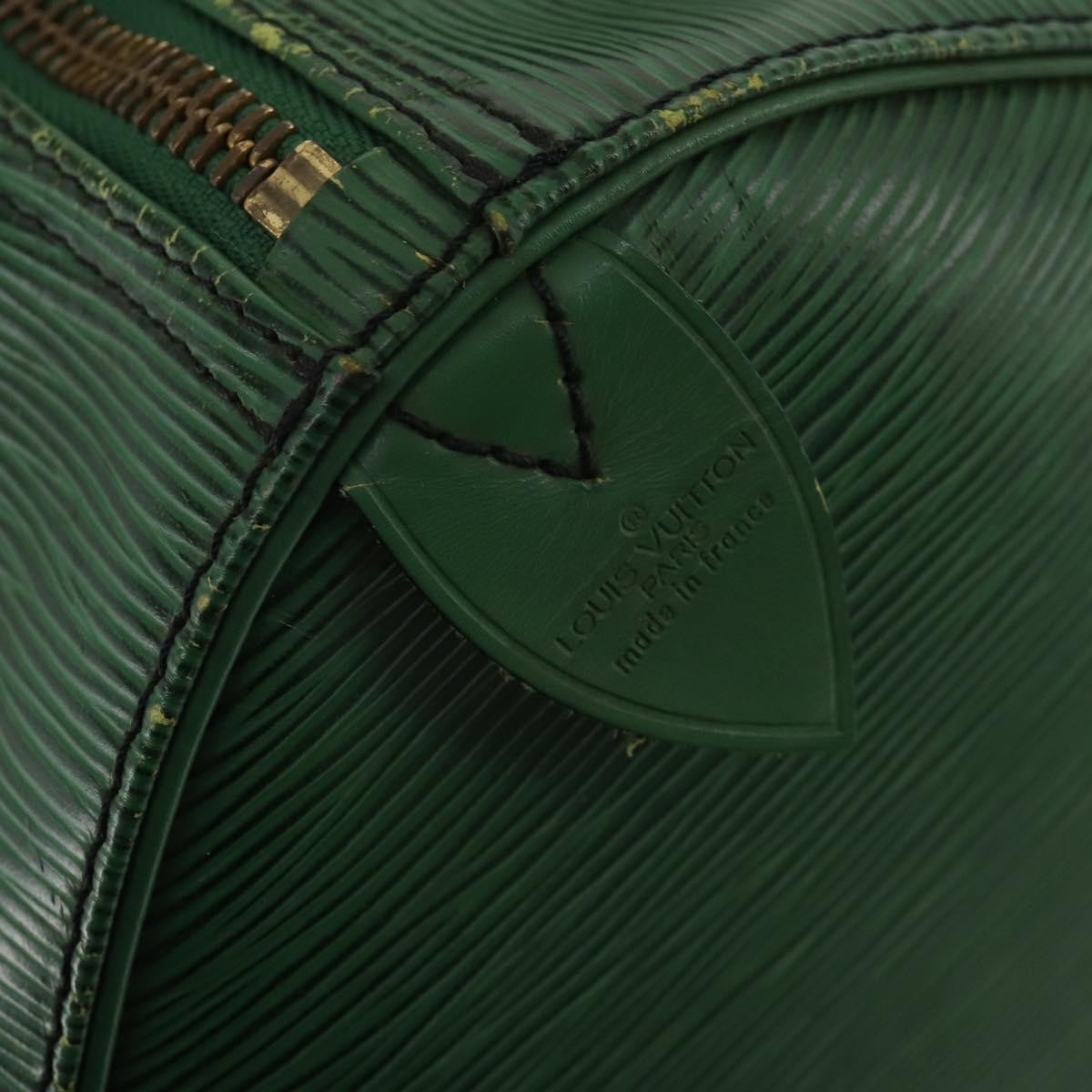 Louis Vuitton Keepall Epi Green Leather Travel Bag Bag (Pre-Owned)