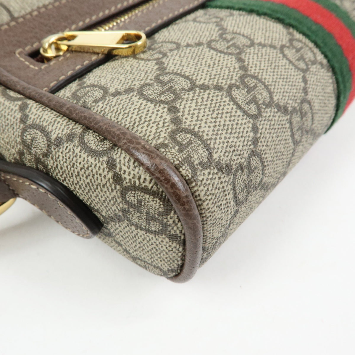 Gucci Ophidia Gg Coated Canvas Beige Canvas Shoulder Bag Bag (Pre-Owned)