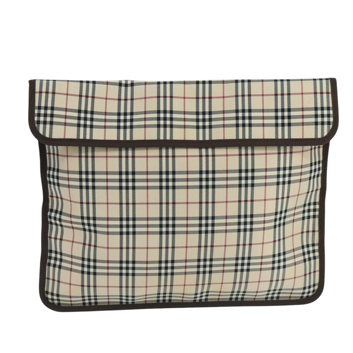 Burberry Nova Check Pochette Canvas Beige Canvas Clutche & Pouche Bag (Pre-Owned)