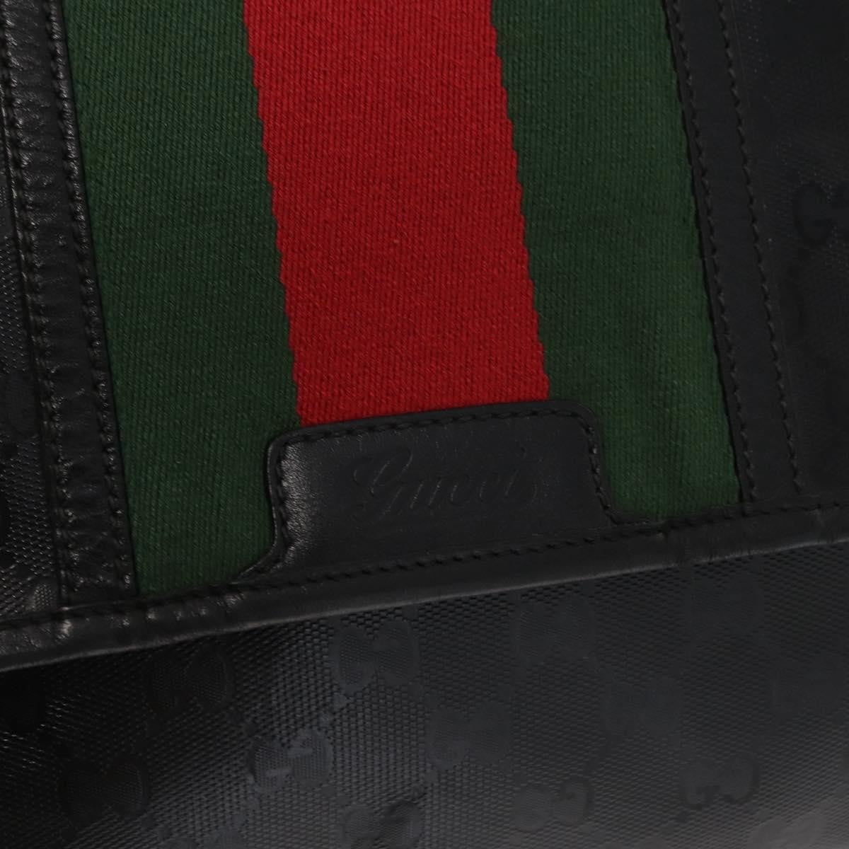 Gucci 500 Web Double Buckle Messenger Gg Imprime Black Canvas Shoulder Bag Bag (Pre-Owned)