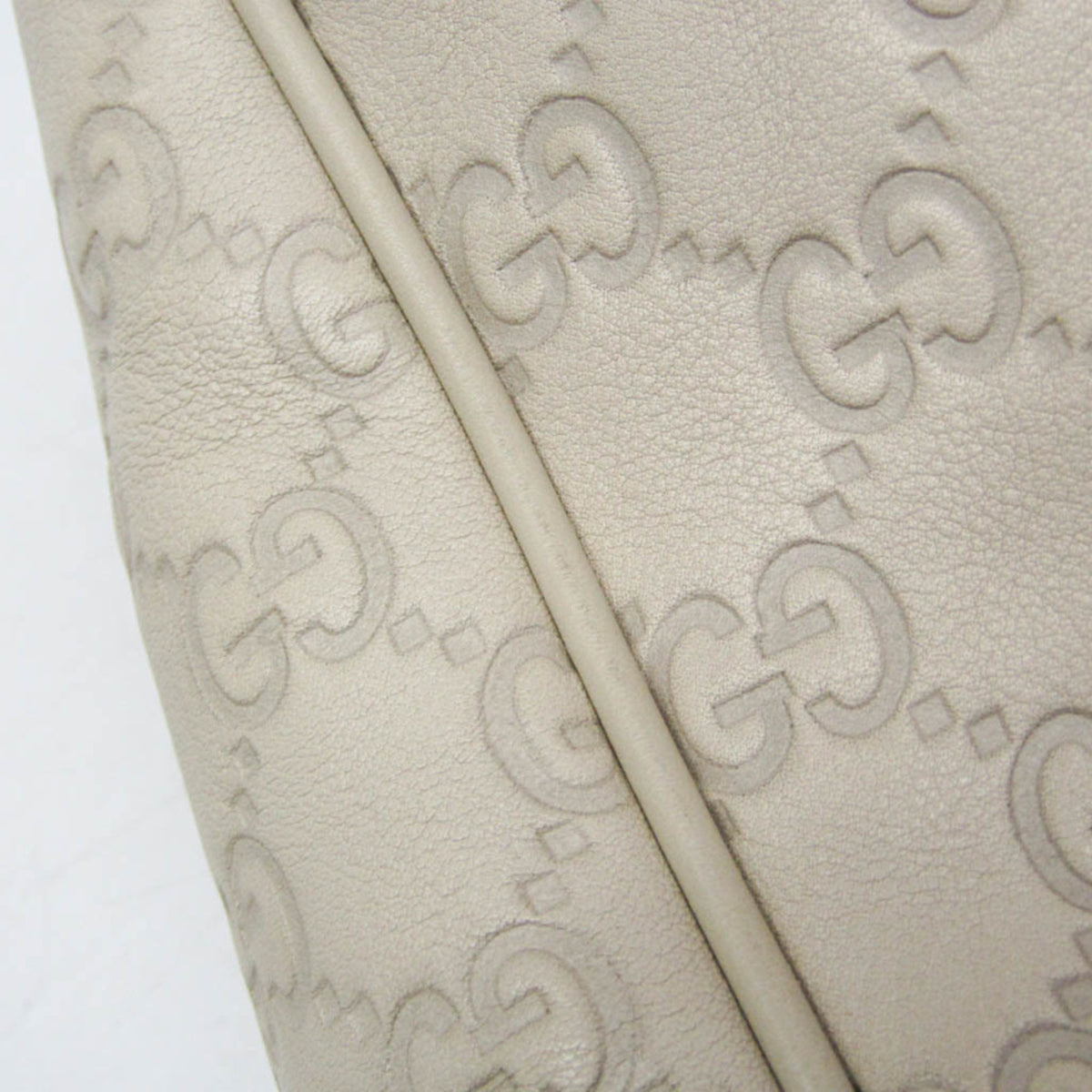 Gucci Twins Guccissima Leather Beige Leather Tote Bag Bag (Pre-Owned)