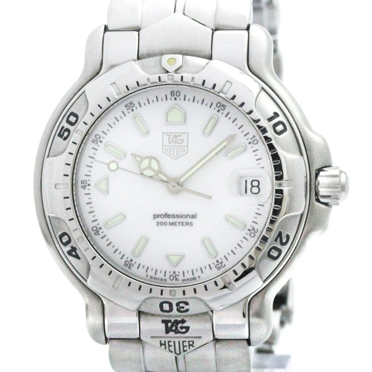 Tag Heuer Professional 6000 Quartz Stainless Steel Watch (Pre-Owned)
