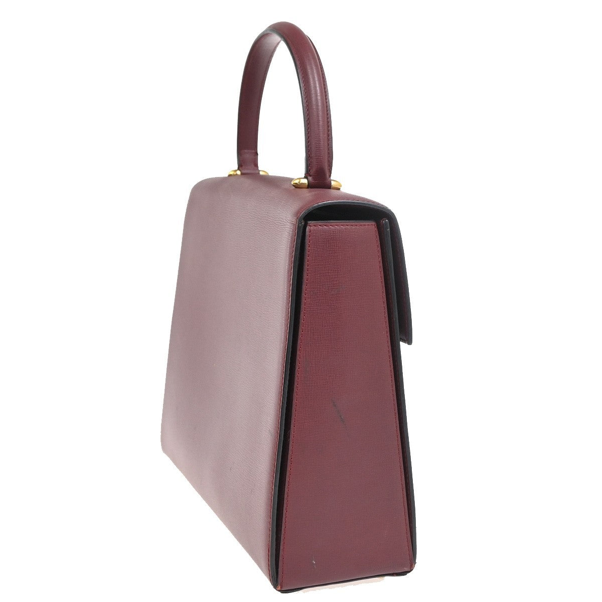 Cartier Must De Cartier Leather Burgundy Leather Handbag (Pre-Owned)