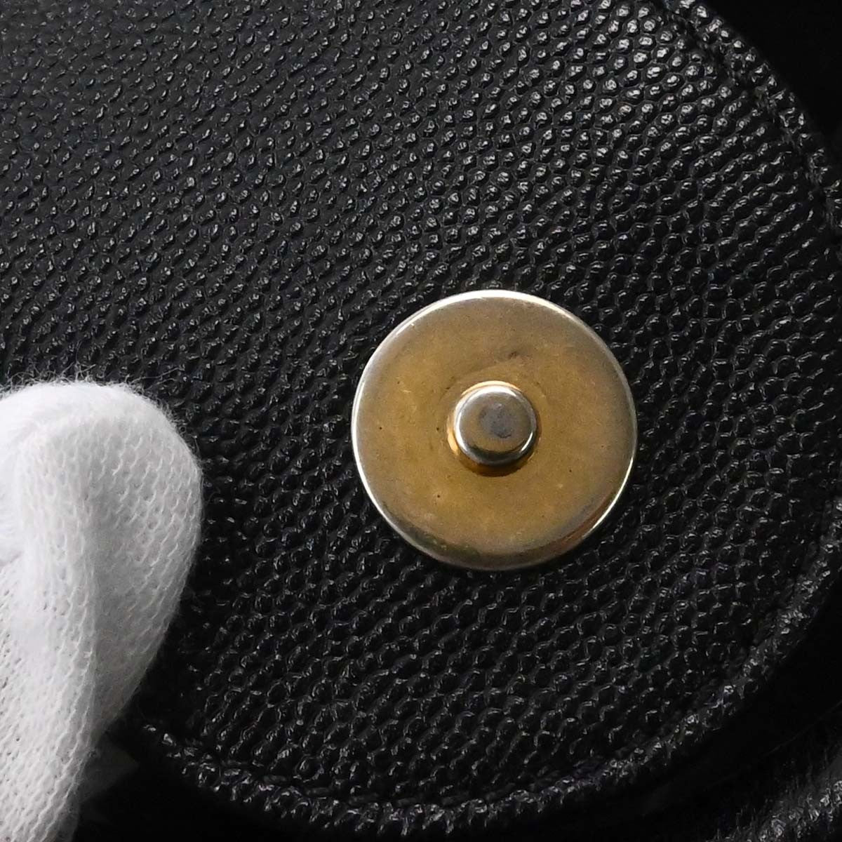 Chanel Shopping Quilted Knit Pluto Glitter Black Calfskin Handbag (Pre-Owned)