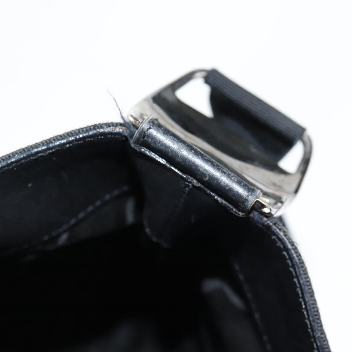 Salvatore Ferragamo Vala Nylon Black Canvas Shoulder Bag Bag (Pre-Owned)