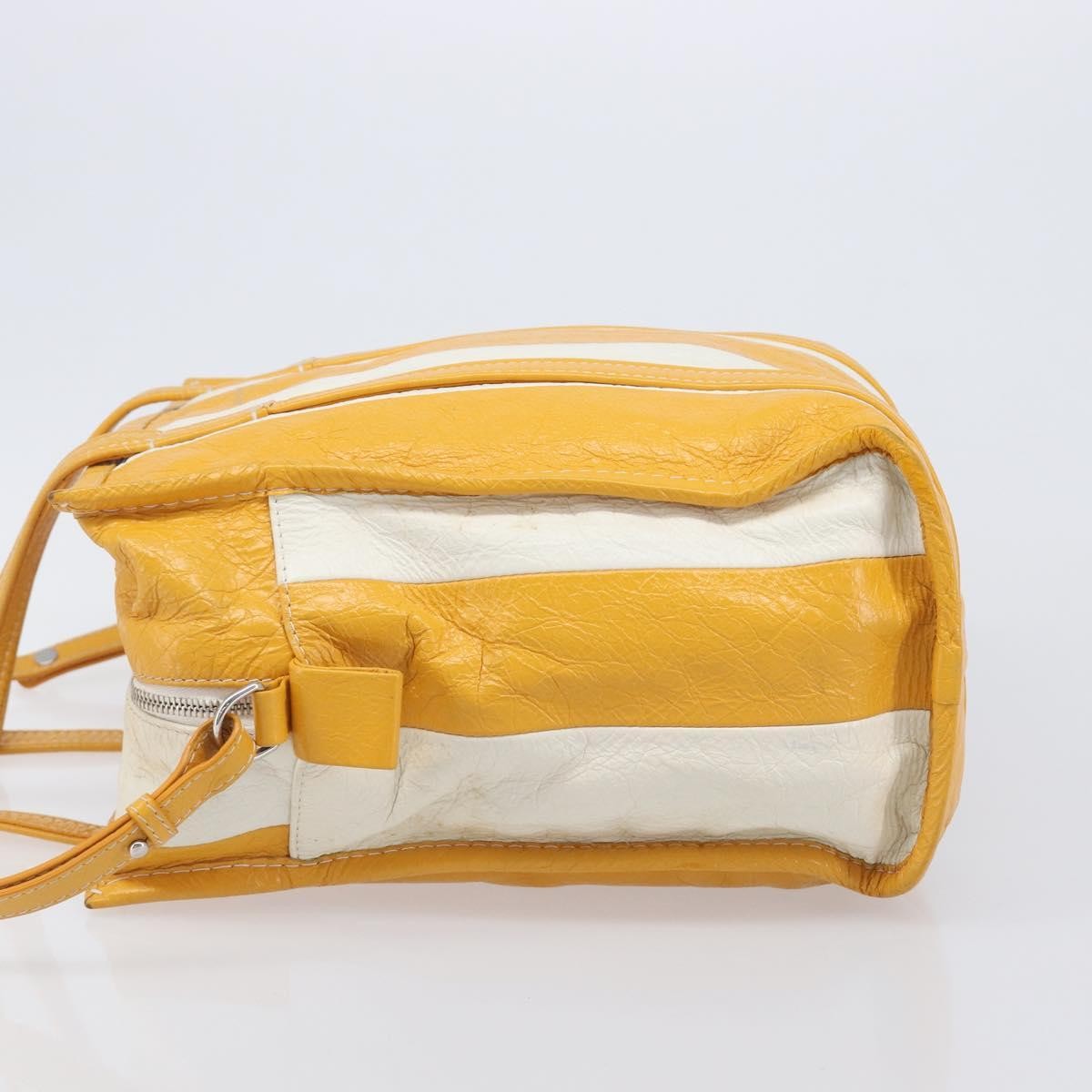 Balenciaga Bazar Leather Yellow Leather Tote Bag Bag (Pre-Owned)