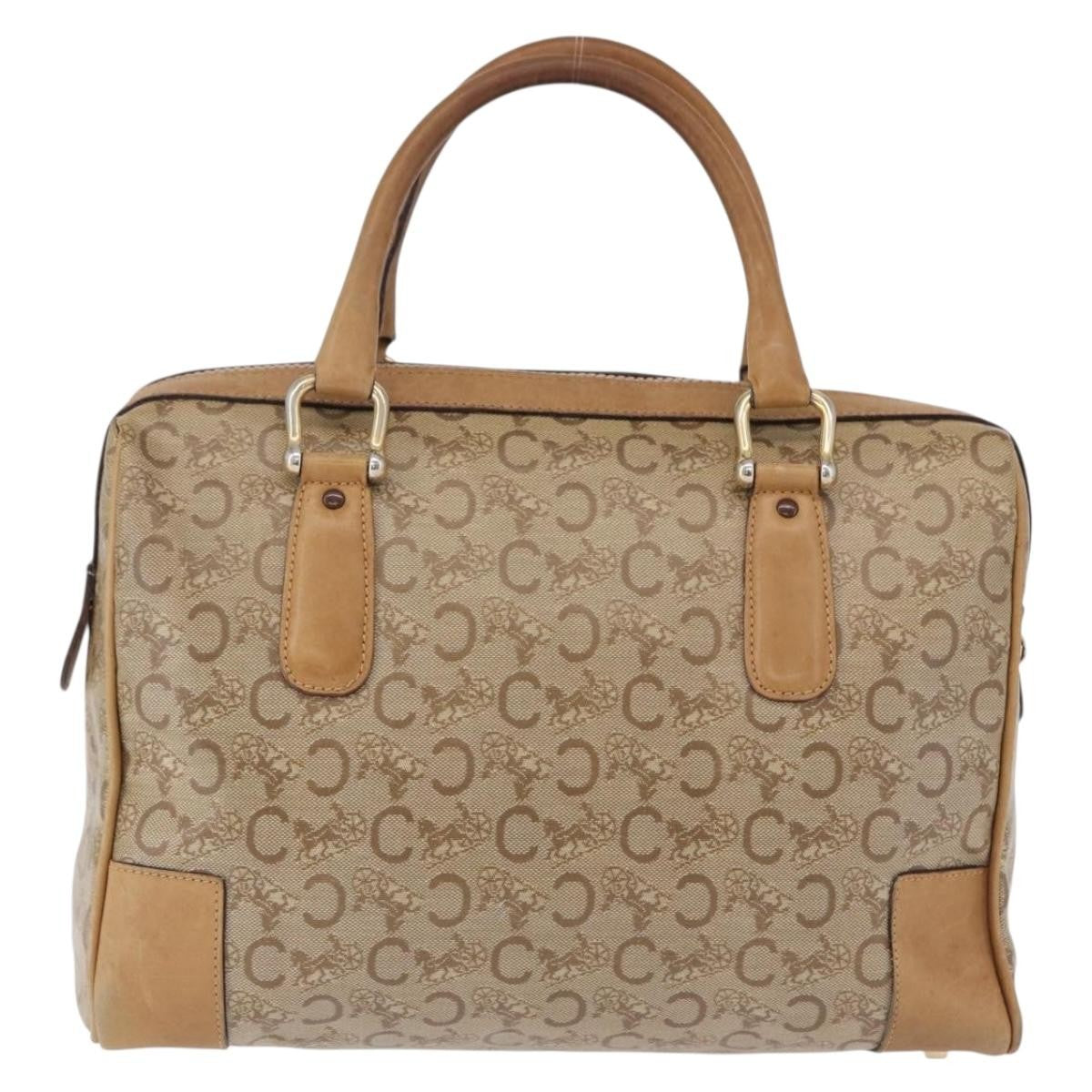 Celine C Macadam Canvas Beige Canvas Handbag (Pre-Owned)