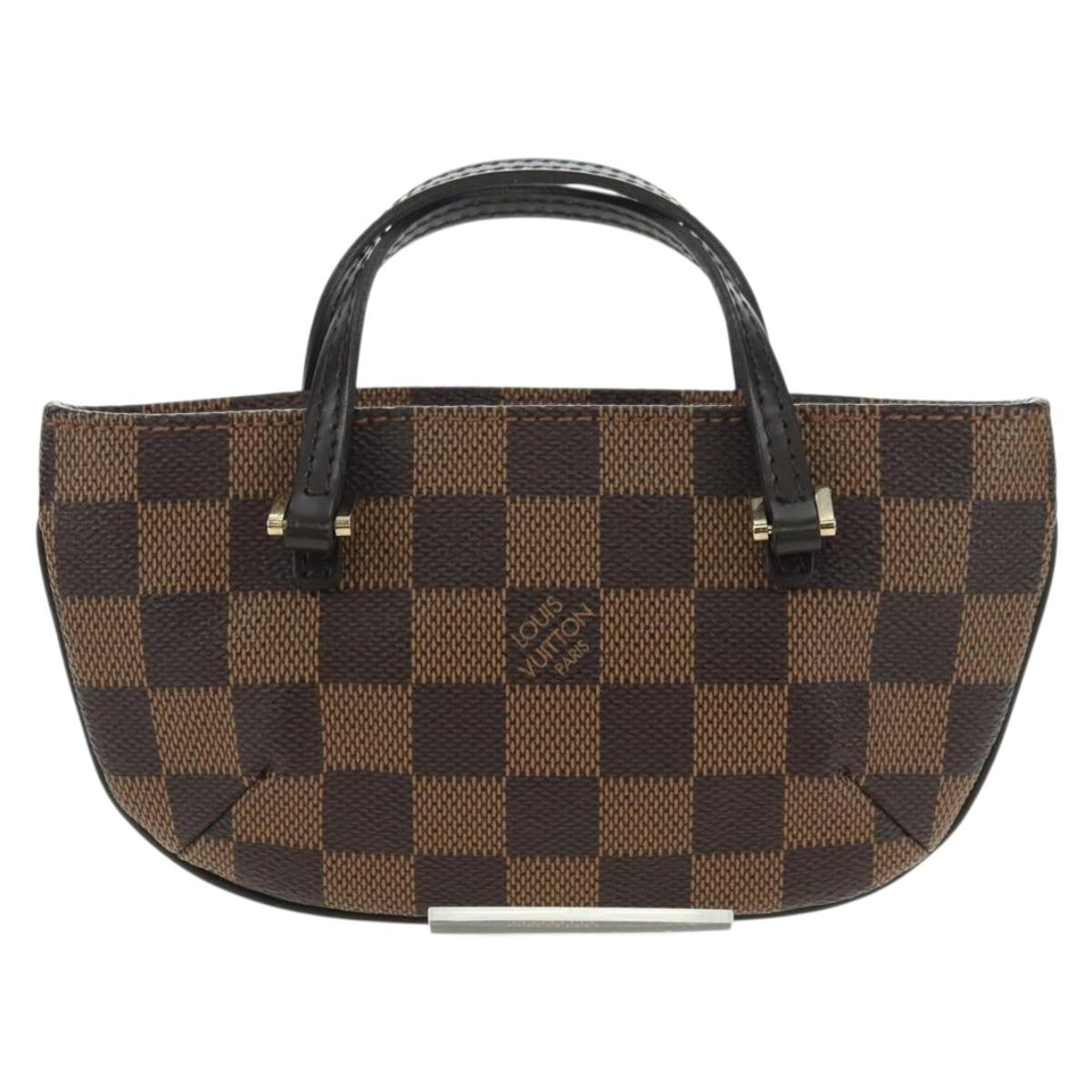 Louis Vuitton Manosque Pochette Damier Ebene Brown Canvas Clutche & Pouche Bag (Pre-Owned)