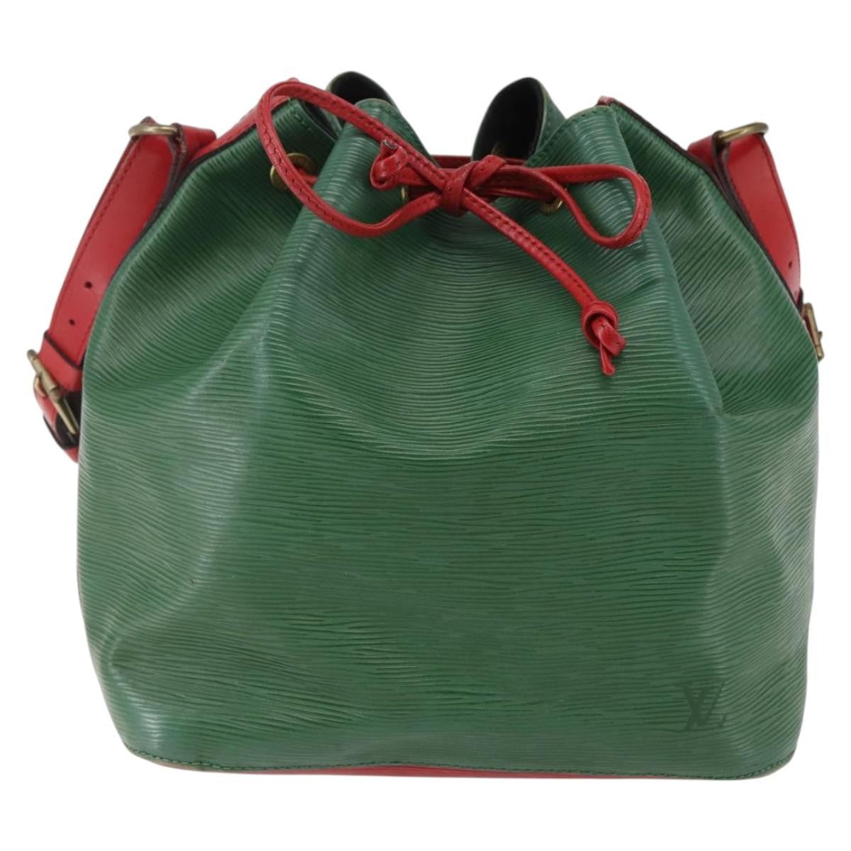 Louis Vuitton Bicolor Petit Noe Epi Leather Green Leather Bag (Pre-Owned)