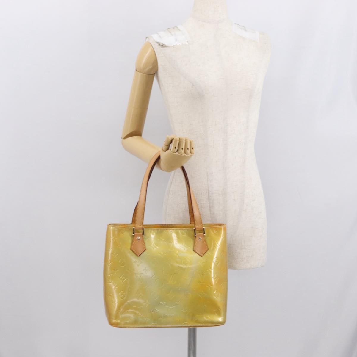 Louis Vuitton Houston Monogram Vernis Yellow Patent_Leather Tote Bag Bag (Pre-Owned)