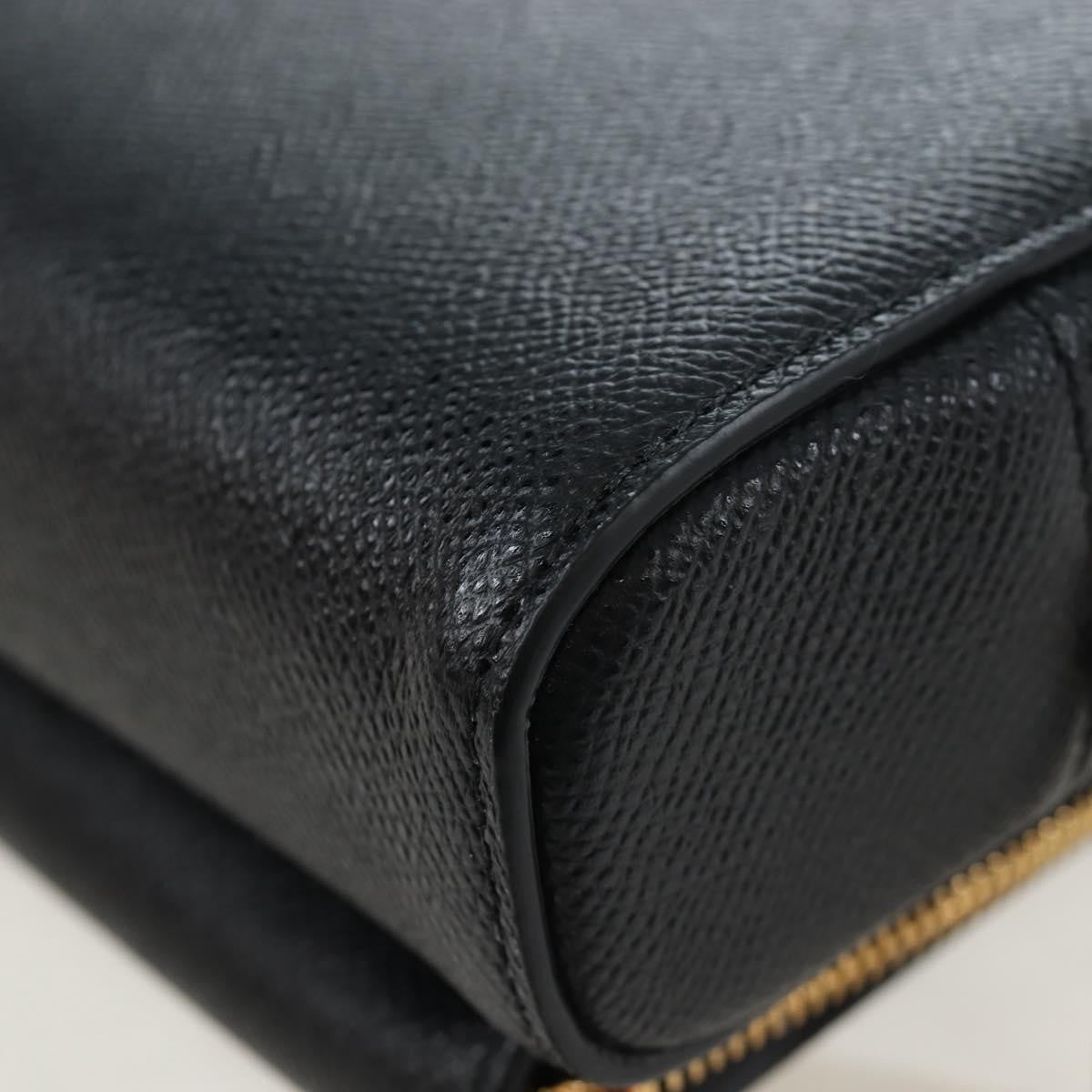 Christian Dior Caro Double Leather Black Leather Crossbody Bag Bag (Pre-Owned)