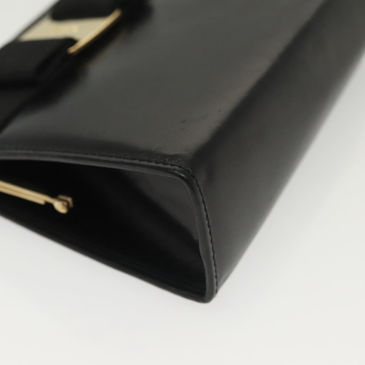 Salvatore Ferragamo Vala Leather Black Leather Shoulder Bag Bag (Pre-Owned)