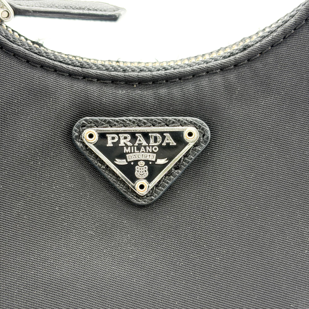 Prada Re-Edition Tessuto Black Nylon Shoulder Bag Bag (Pre-Owned)