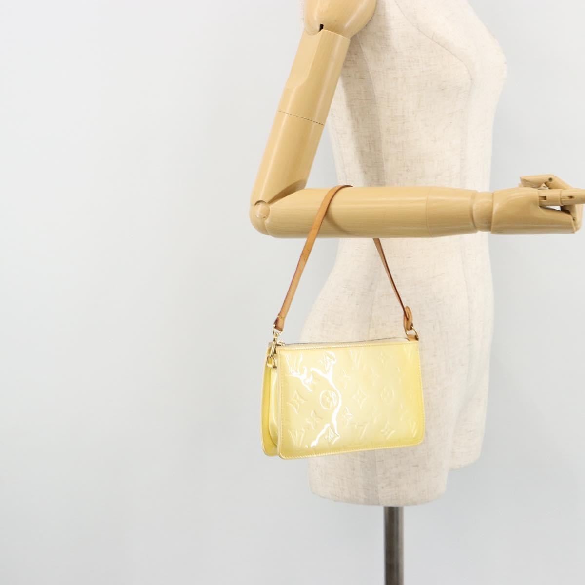 Louis Vuitton Lexington Pochette Monogram Vernis Beige Patent_Leather Clutche & Pouche Bag (Pre-Owned)