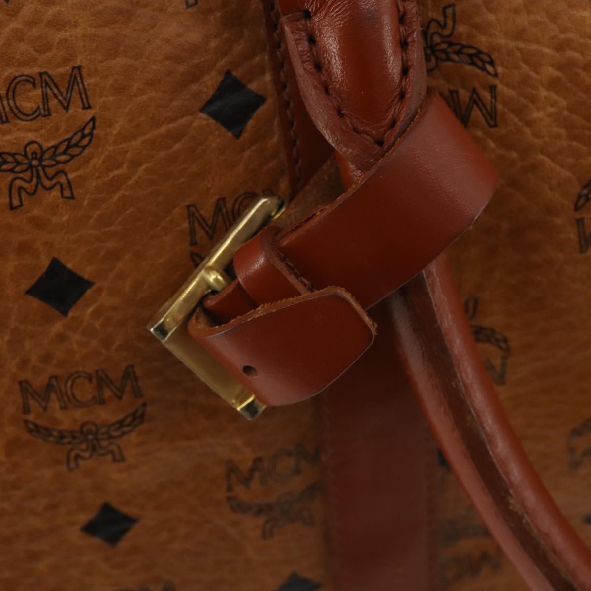 MCM Vicetos Leather Brown Leather Travel Bag Bag (Pre-Owned)