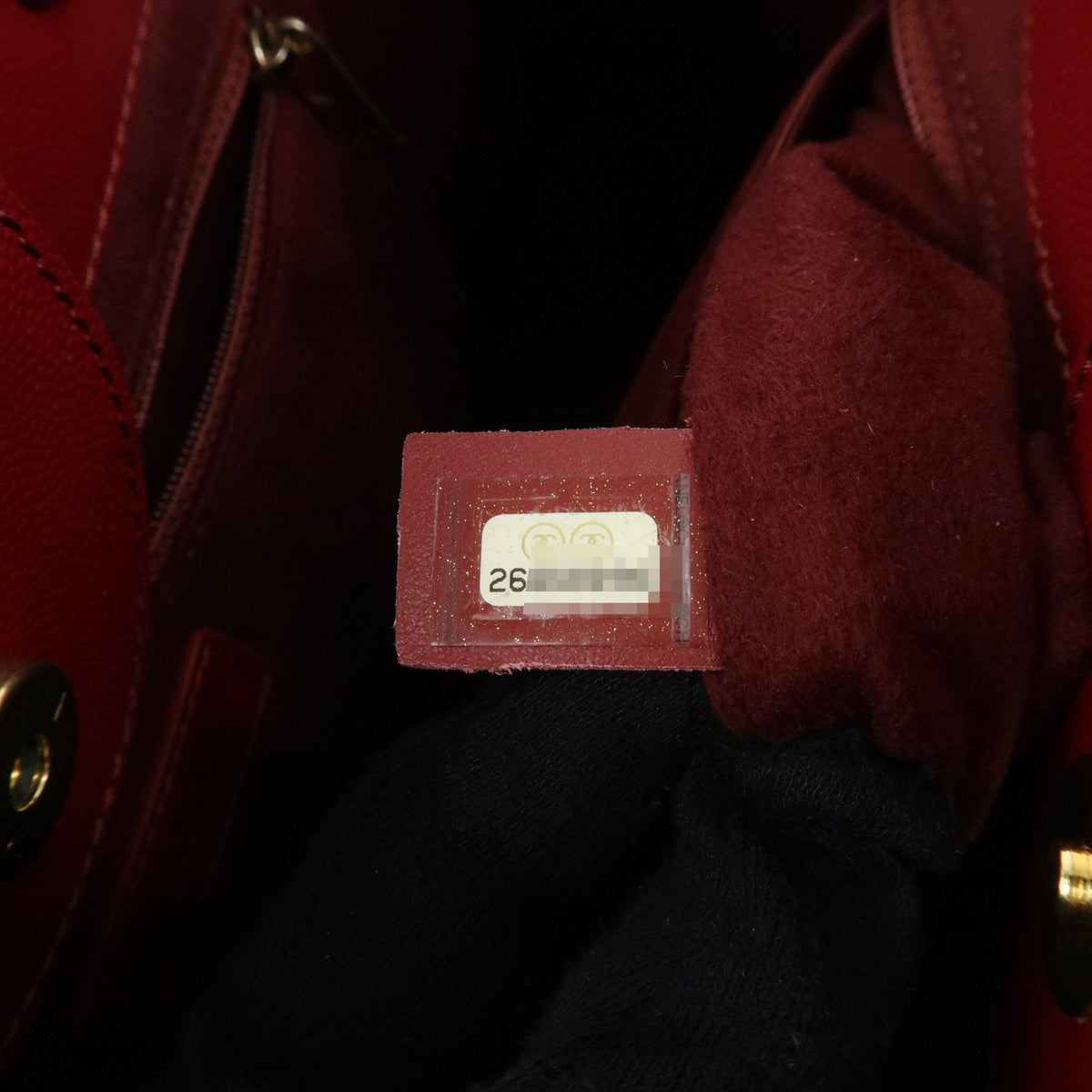 Chanel Deauville Studded Caviar Burgundy Leather Tote Bag Bag (Pre-Owned)
