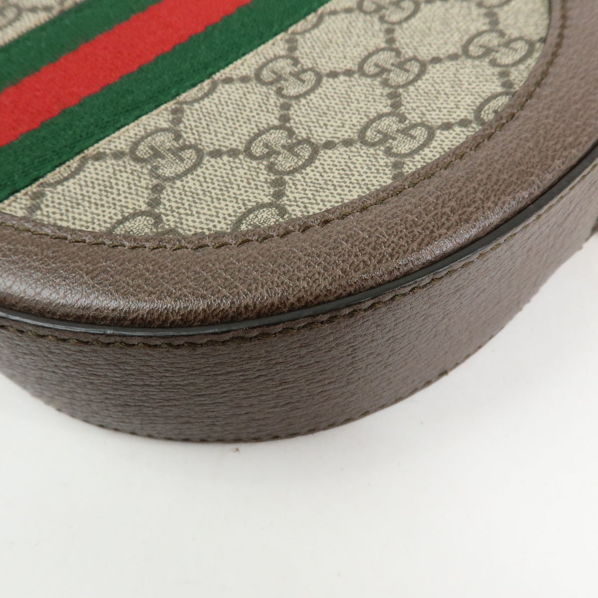 Gucci Ophidia Round Gg Coated Canvas Beige Canvas Shoulder Bag Bag (Pre-Owned)