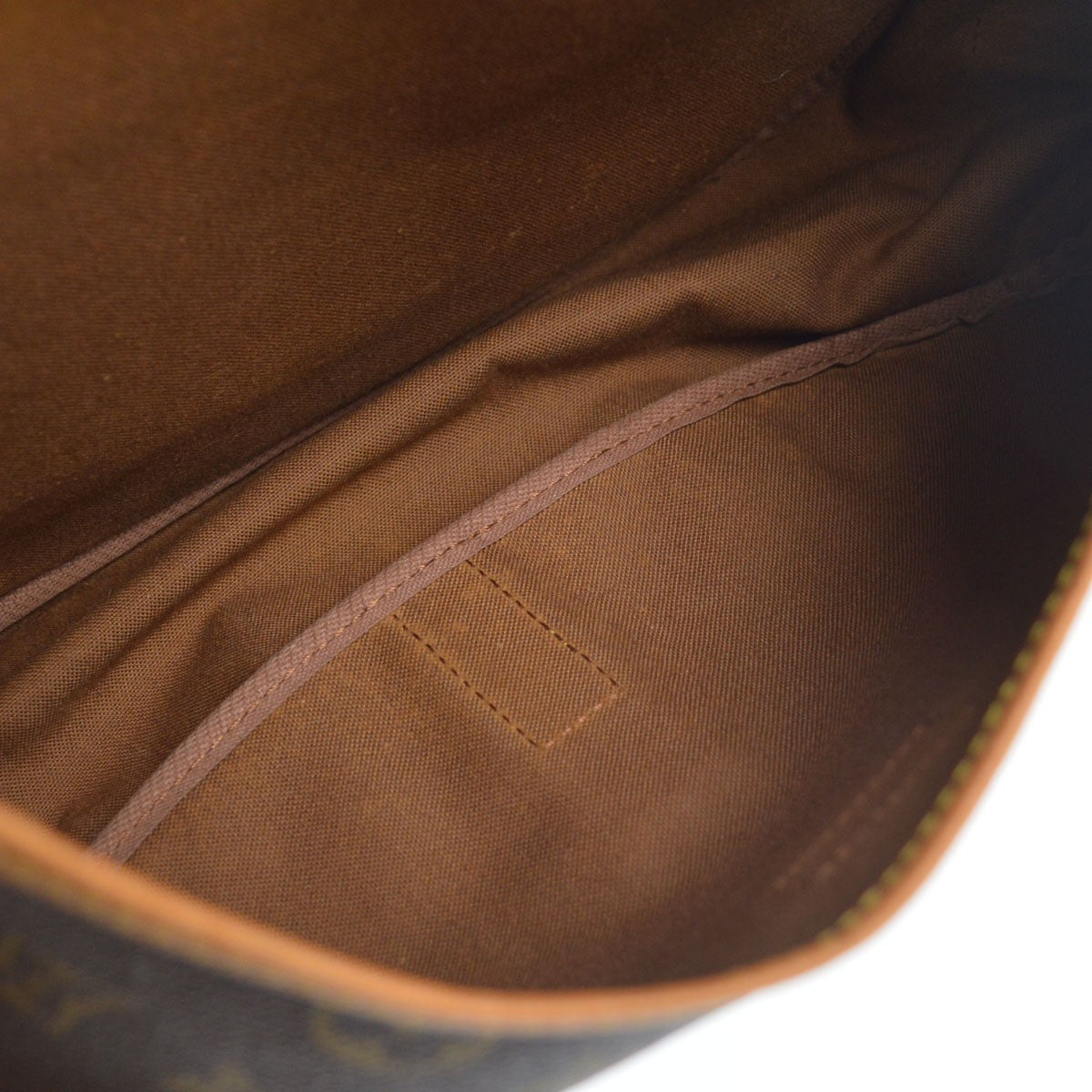 Louis Vuitton Saumur Monogram Canvas Brown Canvas Shoulder Bag Bag (Pre-Owned)