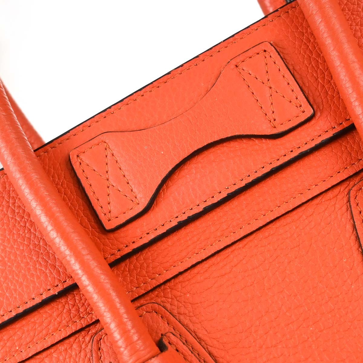 Celine Luggage Grainy Leather Red Leather Handbag (Pre-Owned)