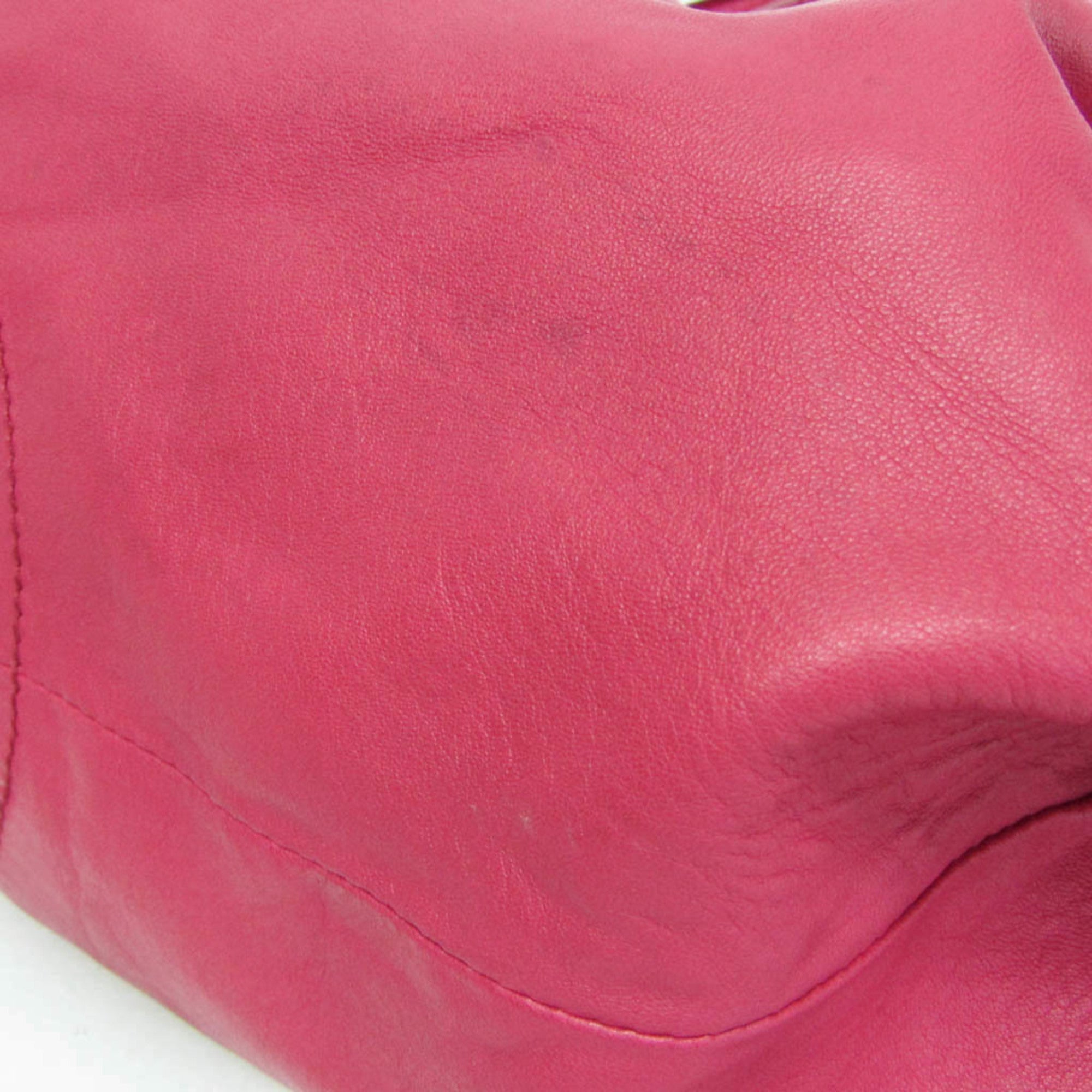 Loewe Anagram Logo Nappa Aire Hand Leather Pink Leather Handbag (Pre-Owned)