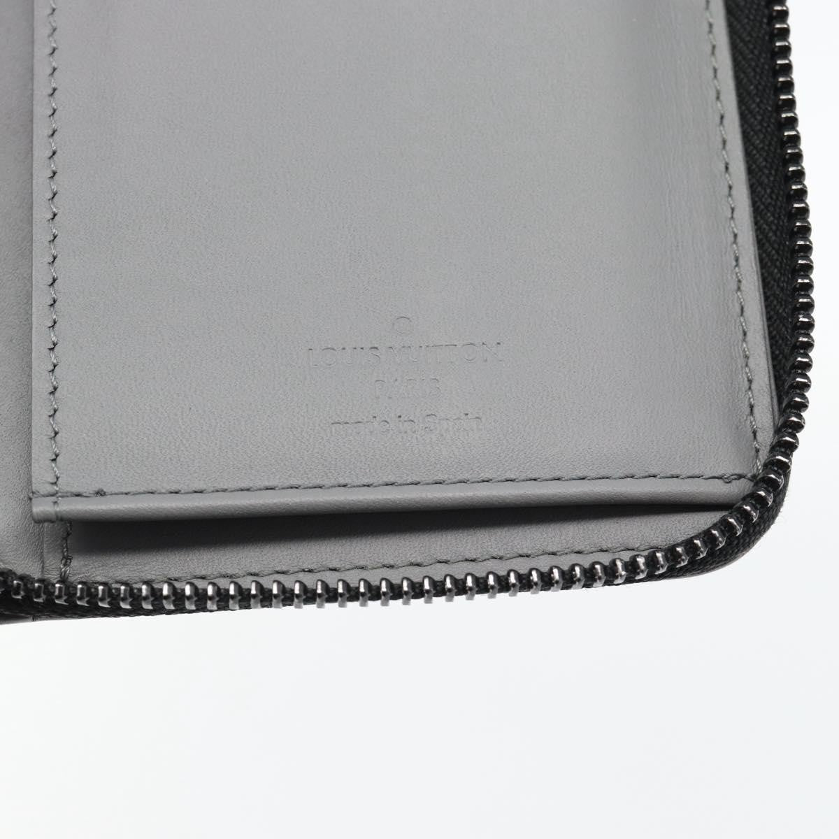 Louis Vuitton Zippy Wallet Vertical Monogram Shadow Leather Gray Leather Wallets Accessory (Pre-Owned)