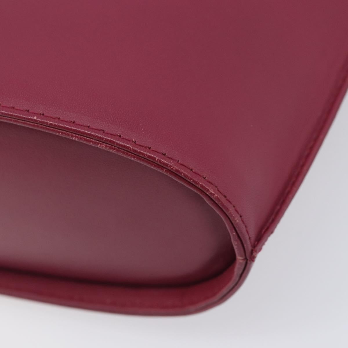 Saint Laurent Vintage Shoulder Bag Leather Burgundy Leather Shoulder Bag Bag (Pre-Owned)