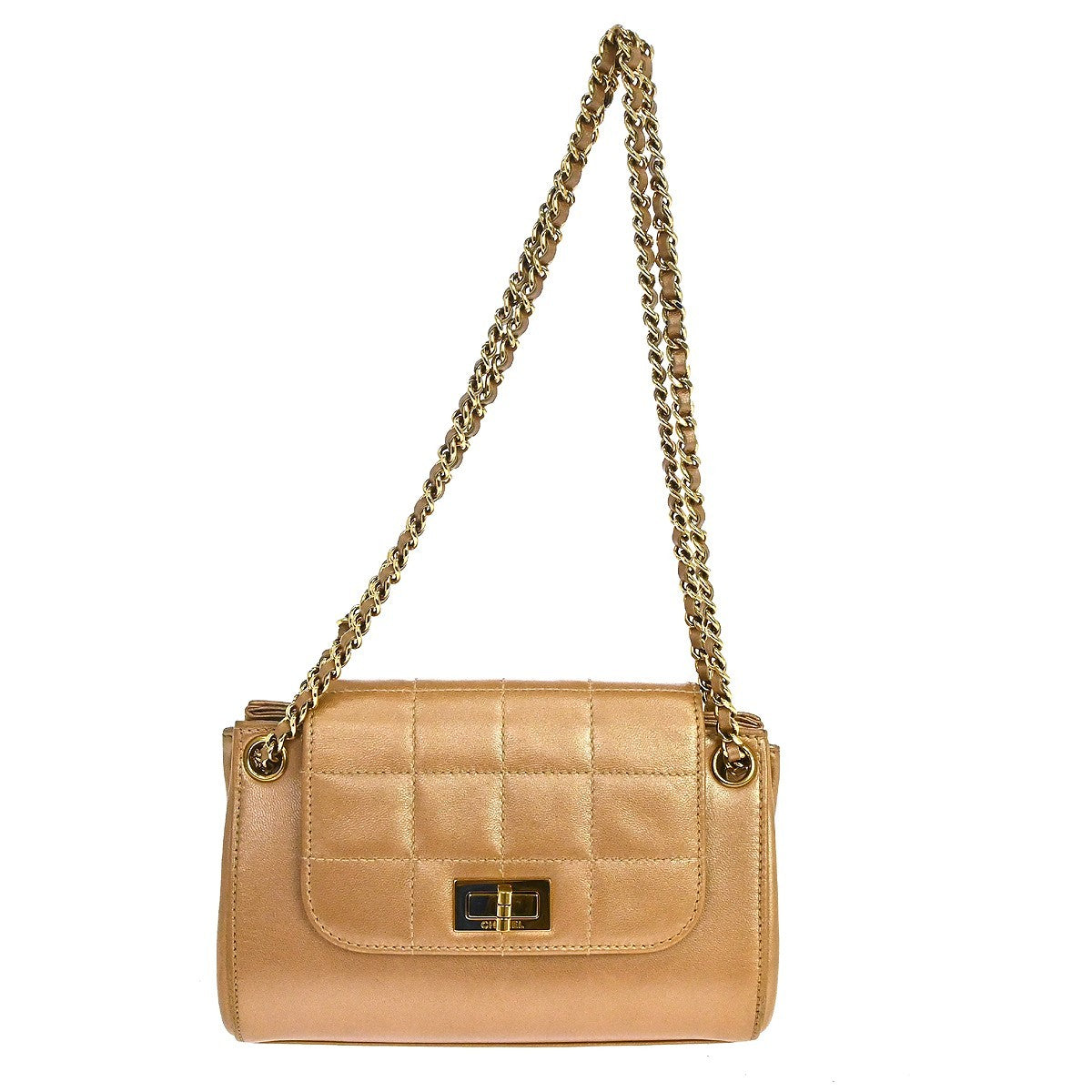 Chanel Mademoiselle Lambskin Brown Leather Shoulder Bag Bag (Pre-Owned)