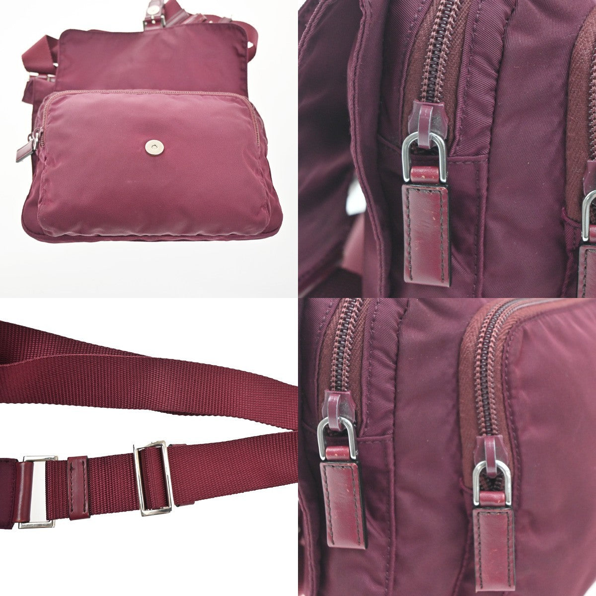 Prada Messenger Printed Tessuto Red Nylon Crossbody Bag Bag (Pre-Owned)