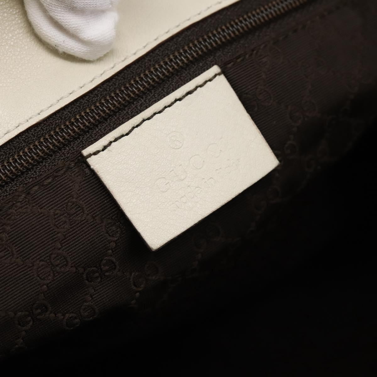 Gucci Shoulder Leather Beige Leather Shoulder Bag Bag (Pre-Owned)
