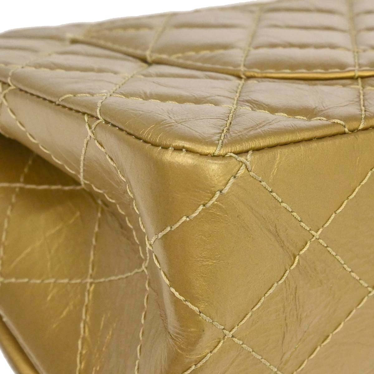Chanel 2.55 Leather Gold Calfskin Shoulder Bag Bag (Pre-Owned)