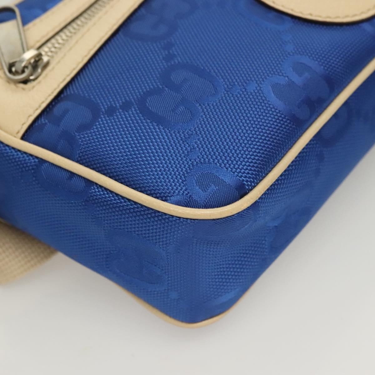 Gucci Off The Grid Belt Gg Econyl Blue Canvas Shoulder Bag Bag (Pre-Owned)