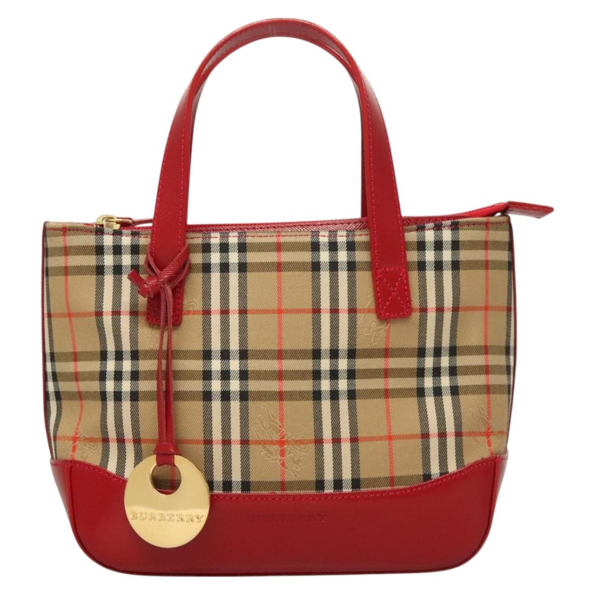 Burberry Nova Check Nova Check Canvas And Leather Beige Canvas Handbag (Pre-Owned)
