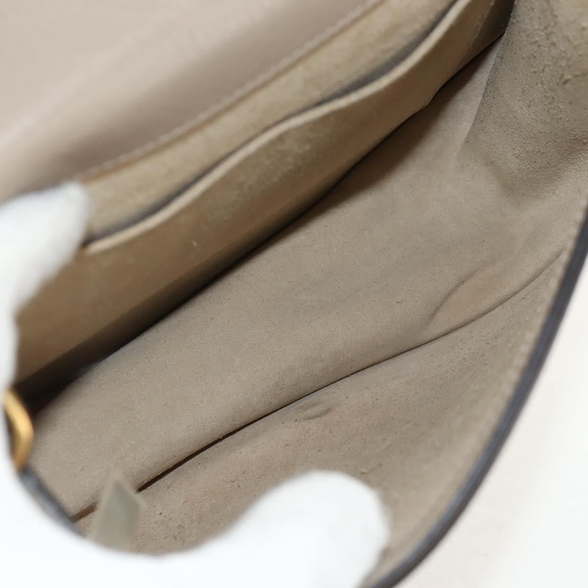 Chloe Nile Leather Beige Leather Shoulder Bag Bag (Pre-Owned)