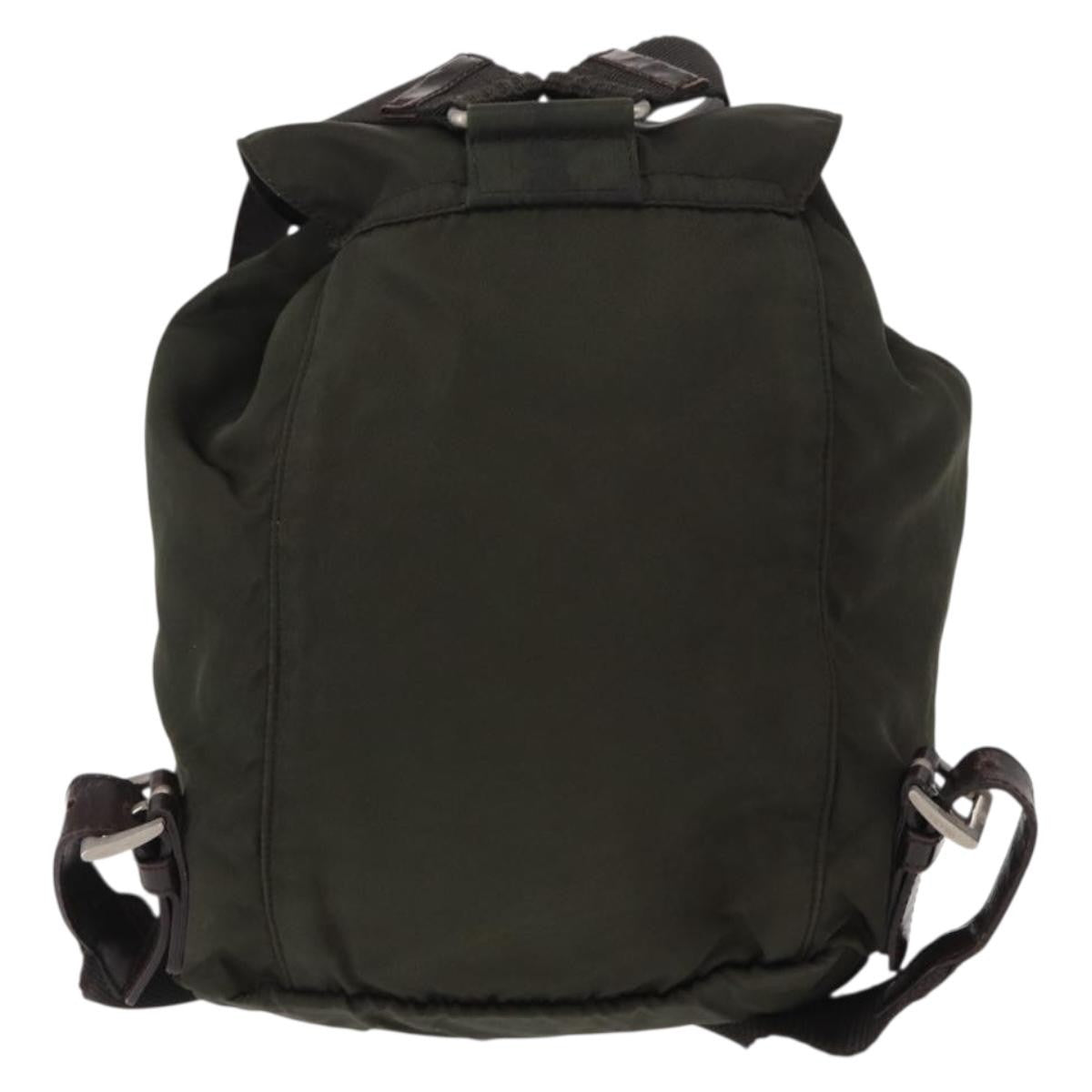 Prada Front Pocket Tessuto Khaki Nylon Backpack Bag (Pre-Owned)