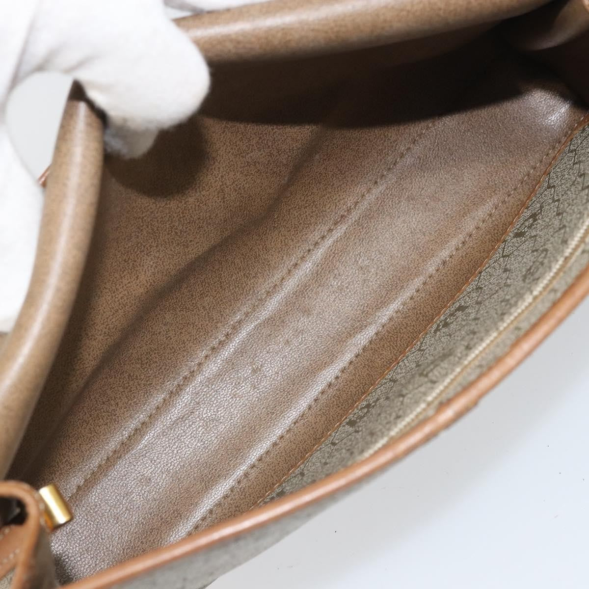 Christian Dior Vintage Honeycomb Canvas And Leather Beige Canvas Shoulder Bag Bag (Pre-Owned)