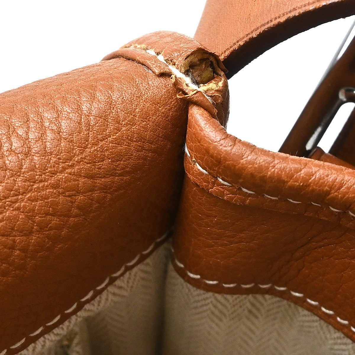 Hermes Barda Messenger Clemence Brown Leather Shoulder Bag Bag (Pre-Owned)
