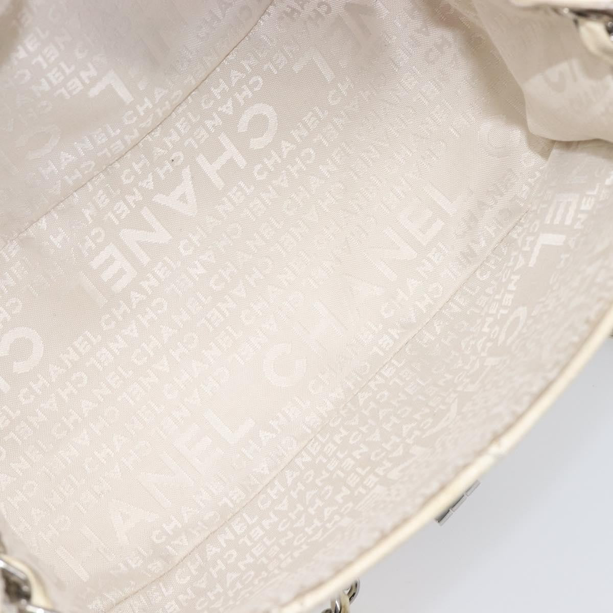Chanel Mademoiselle Lock Accordion Flap Quilted Lambskin Beige Leather Handbag (Pre-Owned)