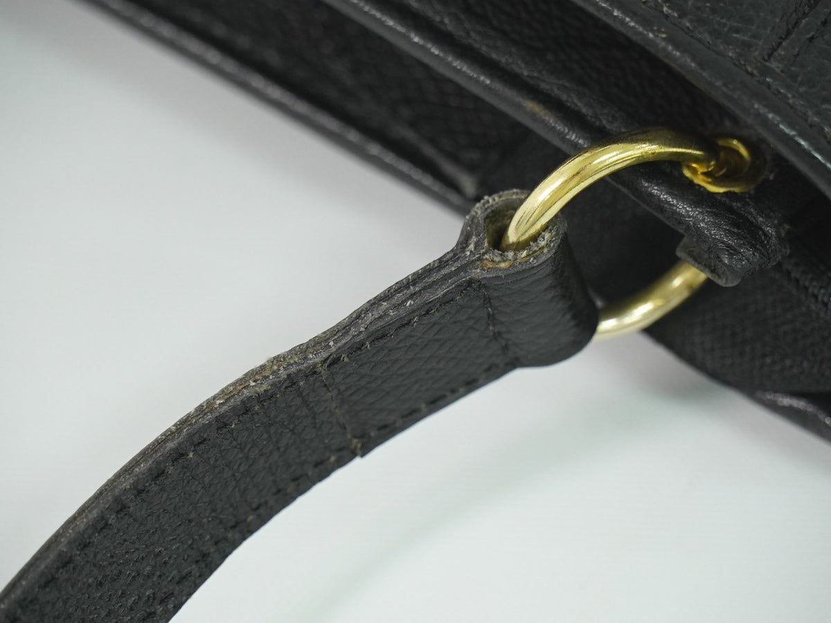 Christian Dior Shoulder Leather Black Leather Shoulder Bag Bag (Pre-Owned)