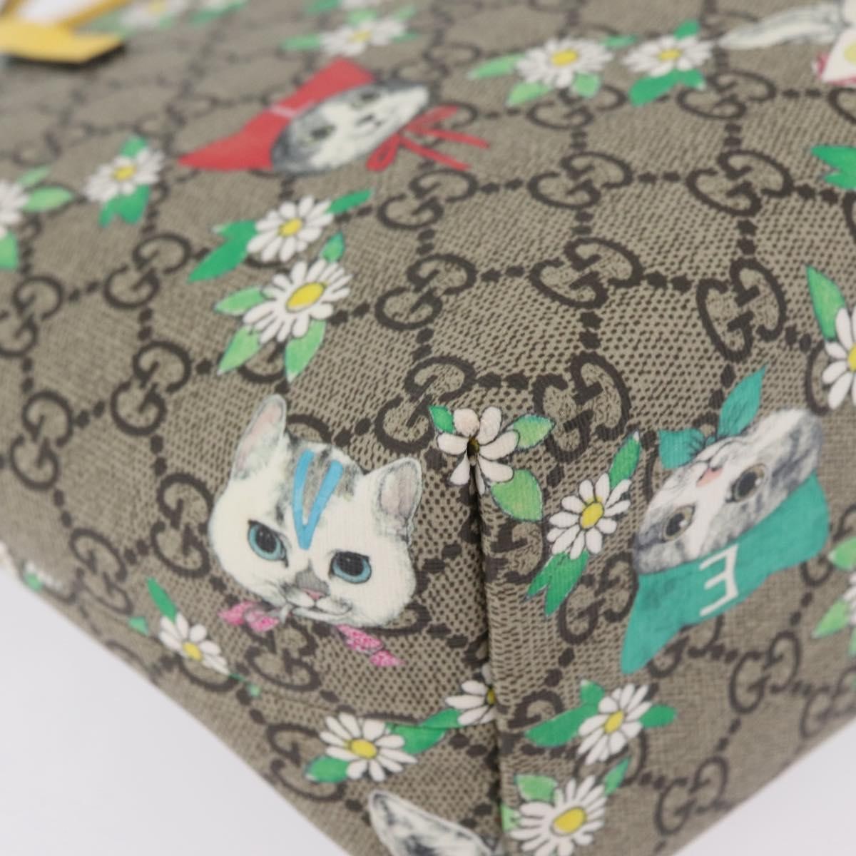 Gucci Children's Printed Gg Coated Canvas Beige Canvas Tote Bag Bag (Pre-Owned)