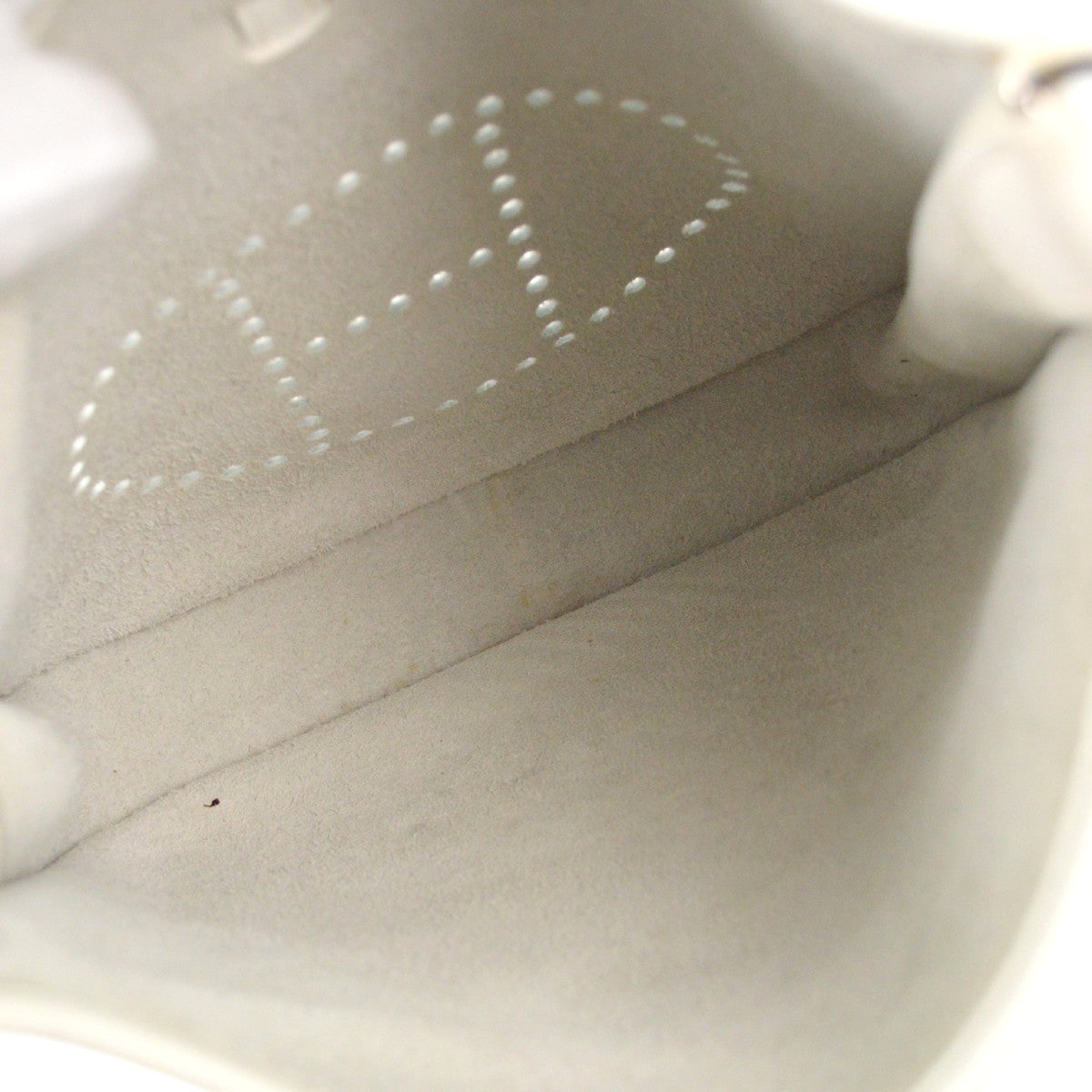 Hermes Evelyne Bag Gen Iii Epsom White Leather Shoulder Bag Bag (Pre-Owned)
