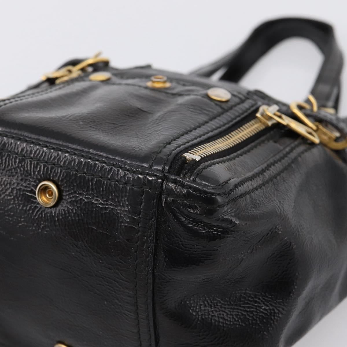 Saint Laurent Downtown Patent Black Patent_Leather Tote Bag Bag (Pre-Owned)