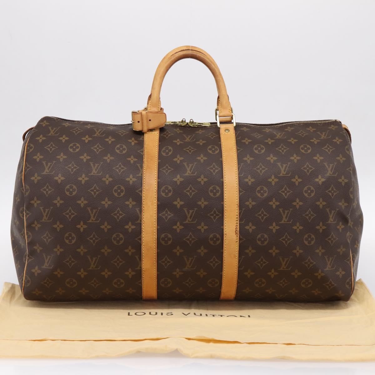 Louis Vuitton Keepall Monogram Canvas Brown Canvas Travel Bag Bag (Pre-Owned)