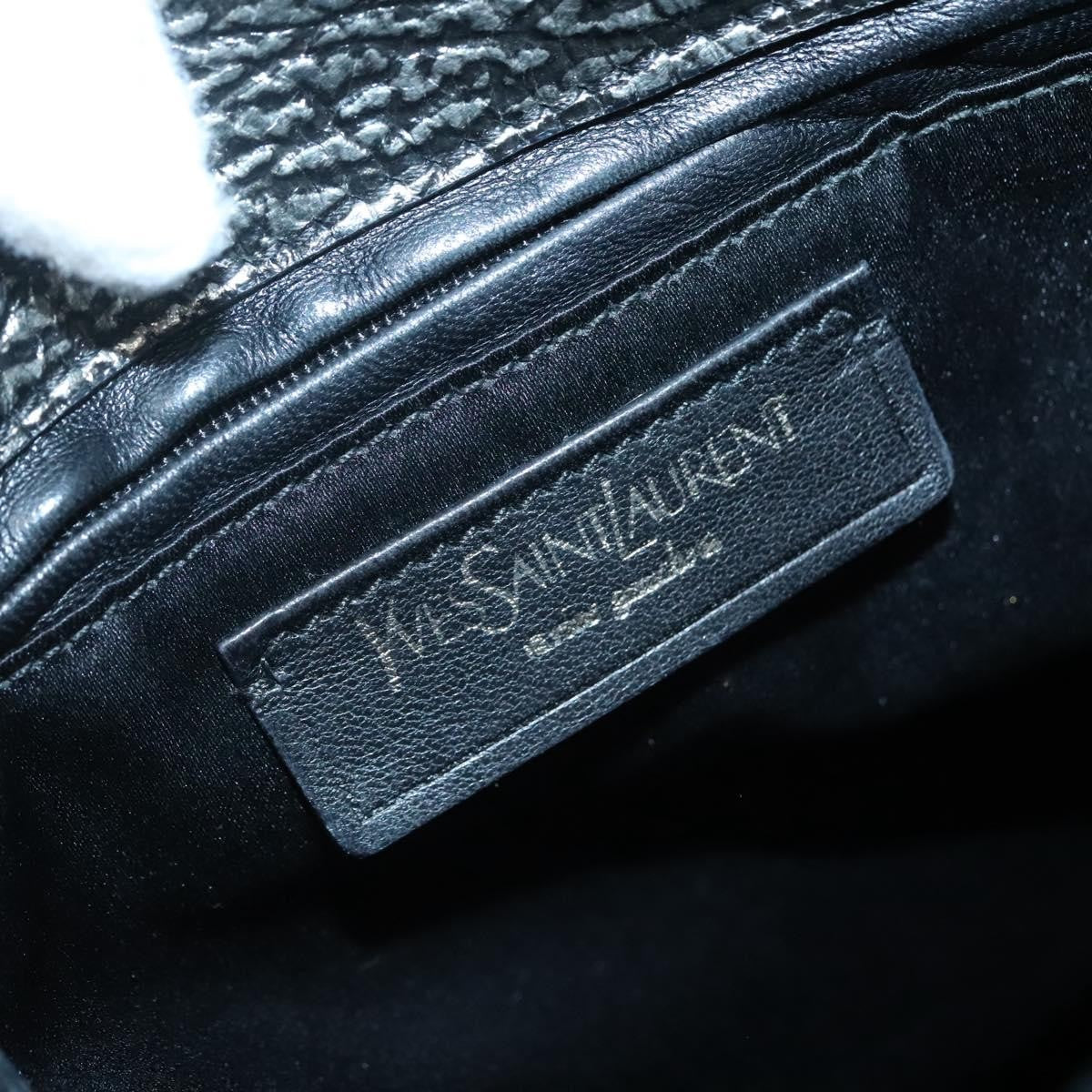 Saint Laurent Tribute Tote Leather Silver Leather Shoulder Bag Bag (Pre-Owned)