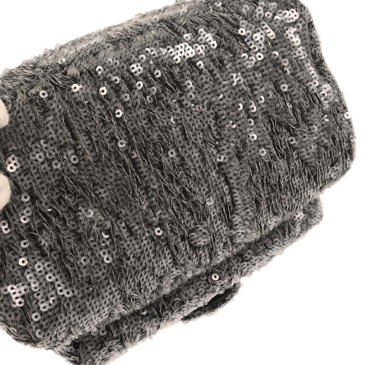 Chanel Waterfall Sequins With Leather Black Leather Backpack Bag (Pre-Owned)
