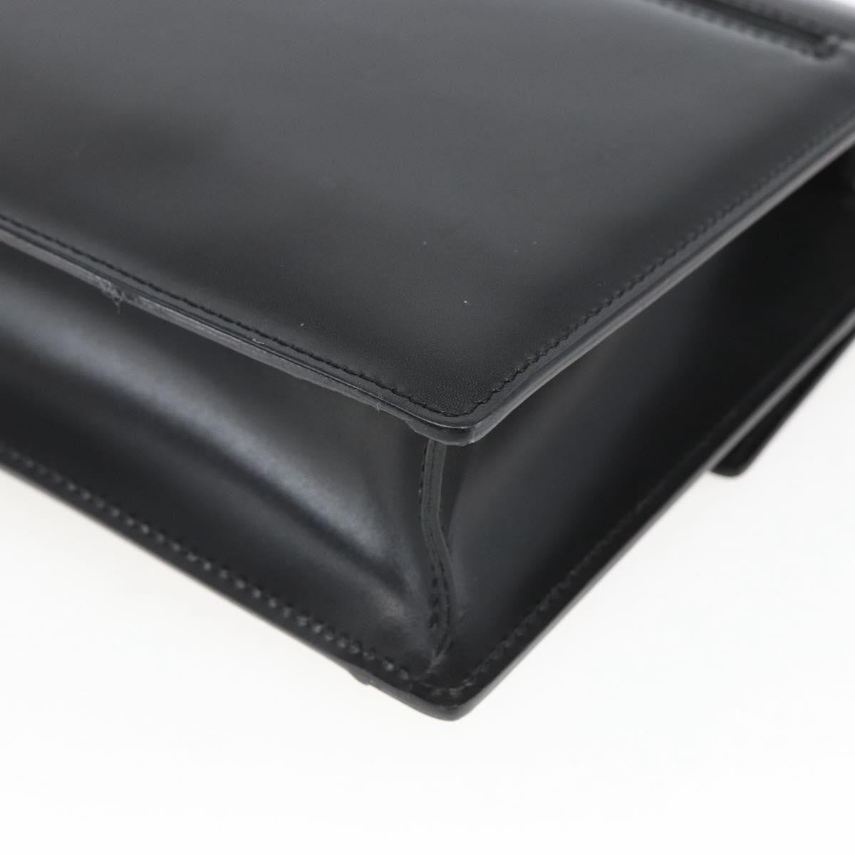 Versace Vintage Clutch Leather Black Leather Clutche & Pouche Bag (Pre-Owned)