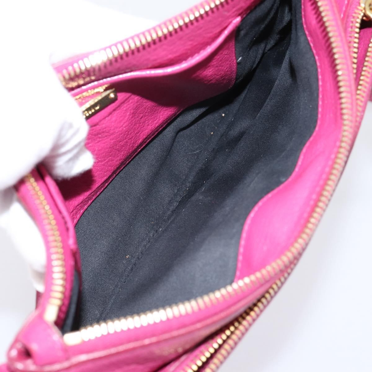 Miu Miu Madras Double Zip Leather Pink Leather Crossbody Bag Bag (Pre-Owned)